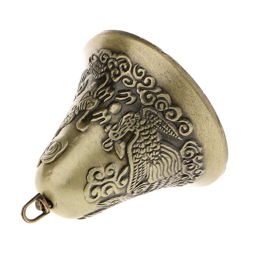 Mini-Feng Shui Chinese Draak Charm Bell En Phoenix Figuur Decor