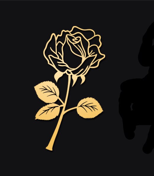 Yisuremia High-Grade Electroplated Rose Metal Bookmark Valentine's Day School Office Supplies Stationery Teacher: gold