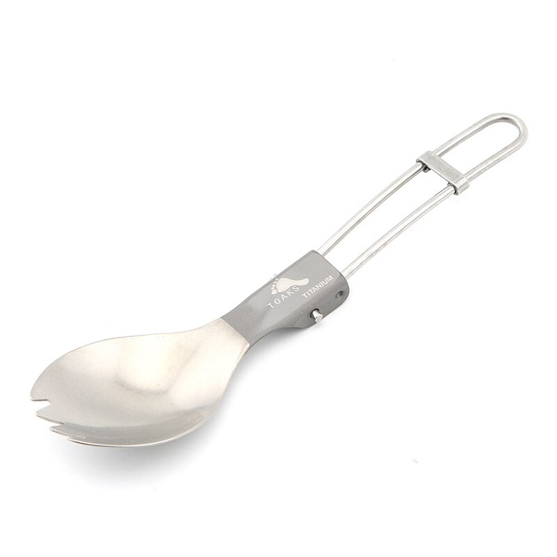 TOAKS Pure Titanium Cup Ultralight Outdoor Mug without Lid and Foldable Handle Camping Tableware Folding Spoon 375ml 450ml: Spoon