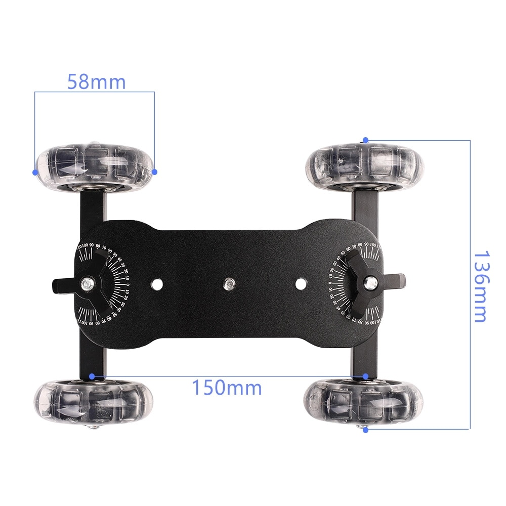 DSLR Camera Video Photograph Rail Rolling Track Slider Skater Table Dolly Car Blue Flexible For Speedlite 5d2 7D 60D