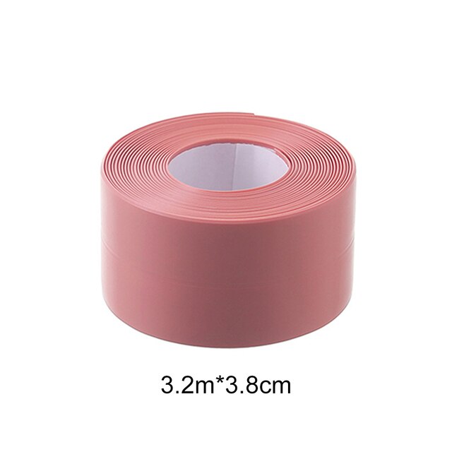 PVC Sealing Tape Waterproof Mildew-proof Self Adhesive Gap Strip Tape for Bathroom Toilet Floor Wall Corner Kitchen Accessories: pink / 3.2X2.2cm