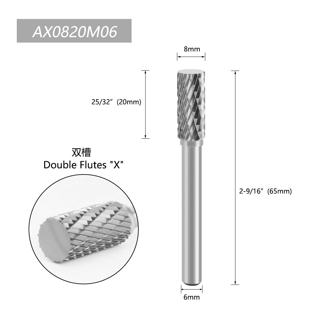 1PC 6MM Fräser Dreh Werkzeug Metall Zeichnung Wolfram Hartmetall Grat CNC Gravur Schleif Werkzeuge: D6x8x20