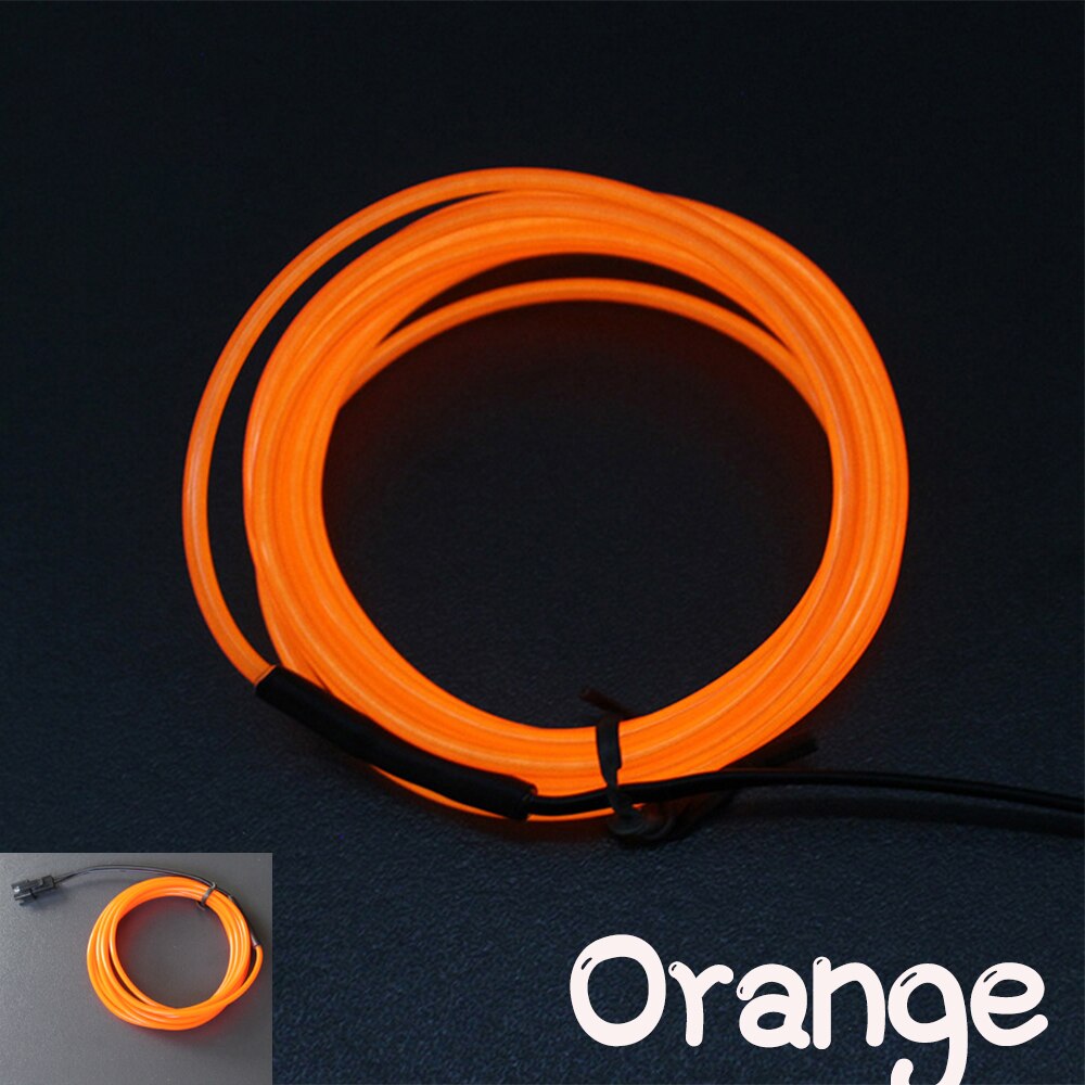 Brilho el fio cabo led neon festa de dança natal trajes diy roupa luminosa luz do carro decoração roupas bola rave 1m/3m/5m: 05