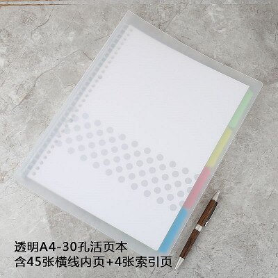 Princess Light Color Loose-leaf Pages A4 B5 A5 Handbook In The Index Page Inside The Page Binder: Transparent color A4