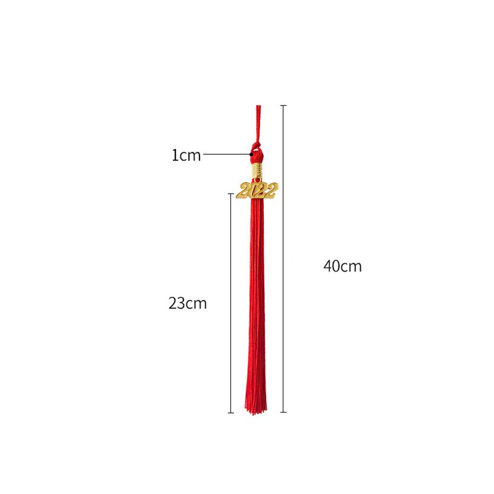2022 nowy akademicki biret studencki z frędzlem ze złotem 2022 rok uroku wisiorek mieszane kolor mundury DIY rzemiosło student prezenty pamiątkowe
