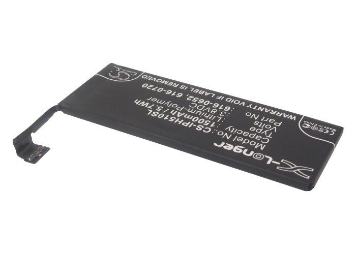 Oppgradering for iphone 5s batteri  a1234,a1457,a1516,a1518,a1528,a1529,a1530,a1533