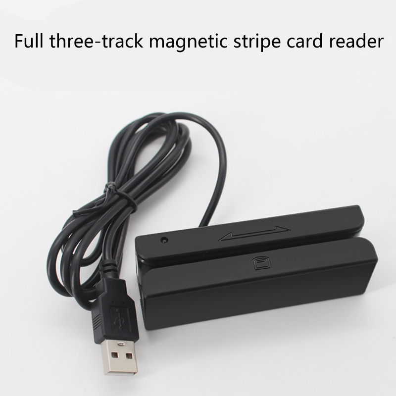 Three-track Magstripe Card Reader Usb Credit Card Stripe Reading Machine Stripe Bidirectional Card Strip Scanner