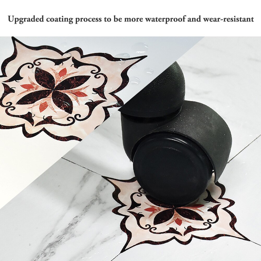 36Pcs Marble Waterjet Parquet Floor Tiles Diagonal Wall Sticker Removable Art Diagonal Floor Stickers Home Decorative