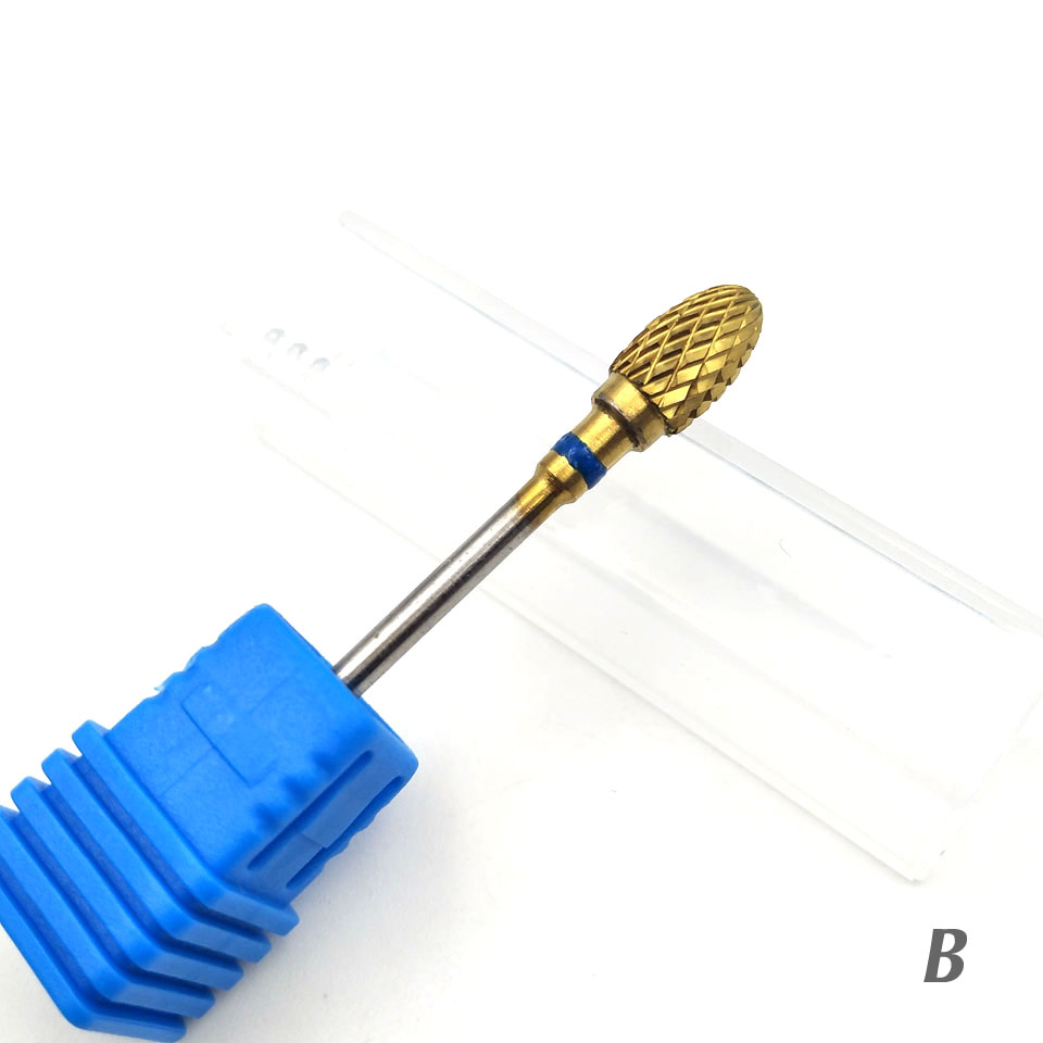 HYTOOS 9 tipos de brocas de carburo de tungsteno dorado, brocas rotativas para manicura, herramientas para uña accesorios, Cutter-HY10 de fresado