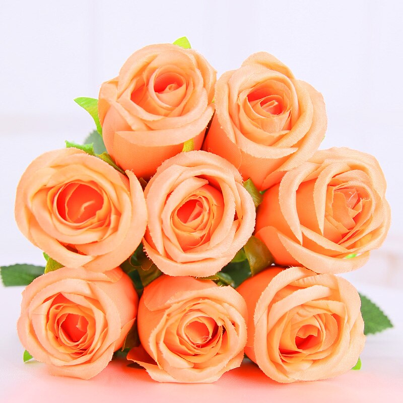 Gul ægte touch rose kunstige silke blomster blomster dekorative blomster hjem eller jul fest dekoration bryllup dekoration