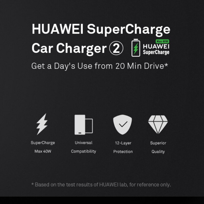 Originele Huawei CP37 Supercharge Autolader 2 40W Max 10V 4A Dual Usb 5A Type C Kabel Inbegrepen