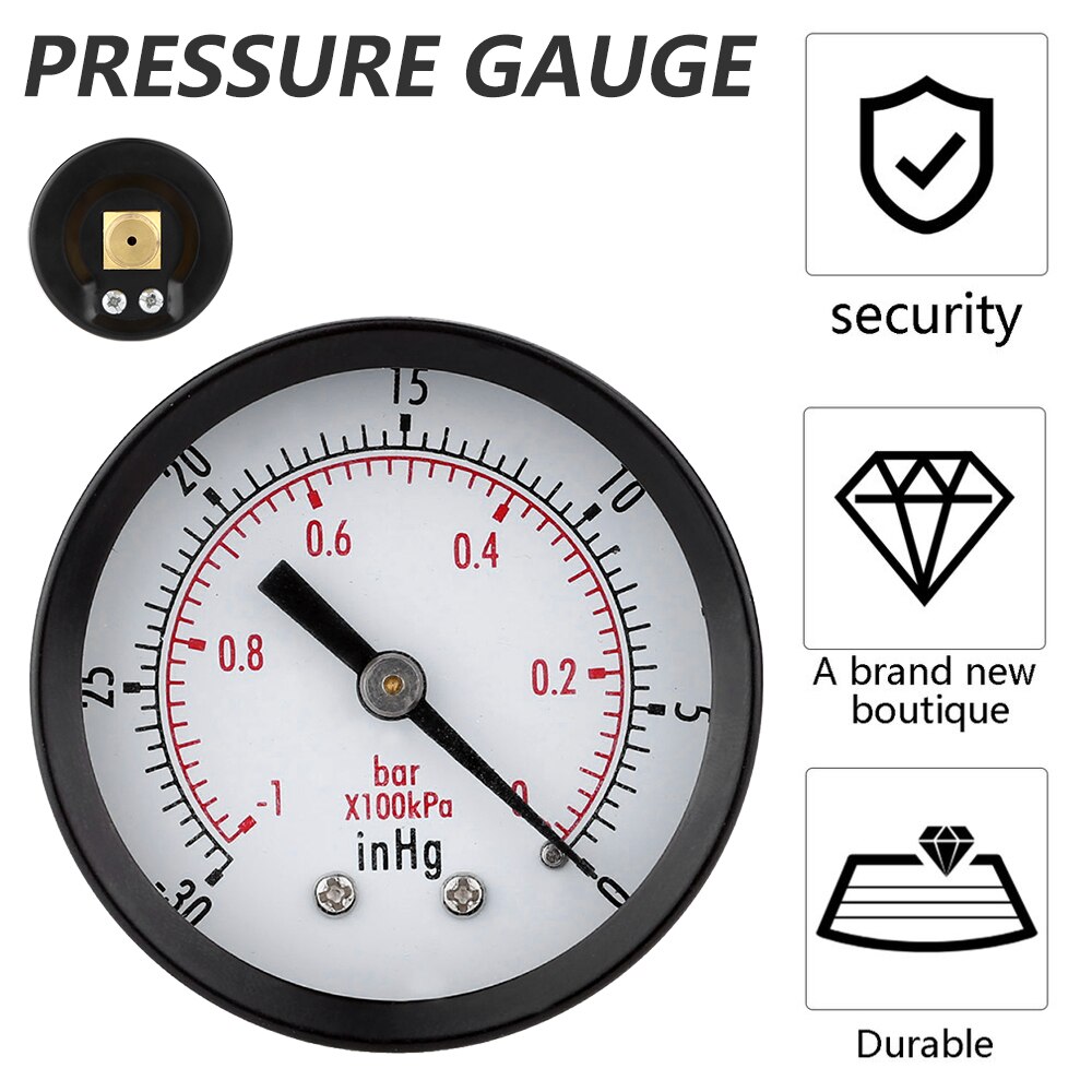 50mm Measuring Meter Multipurpose Vacuum TS-Z50A Portable Double Scale Mini Tools Pressure Gauge Home Supplies Test