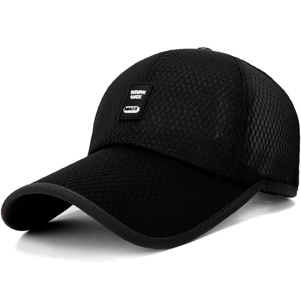 1Pc Baseball Cap Mannen Verstelbare Baseball Cap Casual Leisure Hoeden Mode Jongen Snapback Hoed Caps Outdoor Warm Thicken gemonteerd Cap: Black
