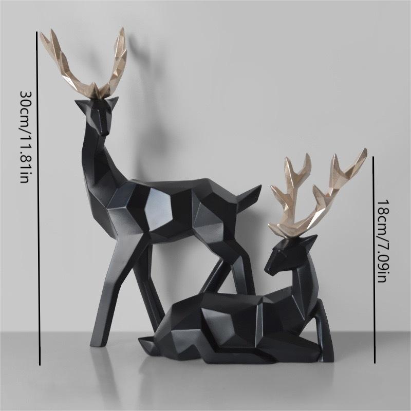 Europese Stijl Decoratieve Artikelen Creatieve Hars Ambachten Decoratieve Voorwerpen Geometrische Hertenornamenten Woonkamer Huis