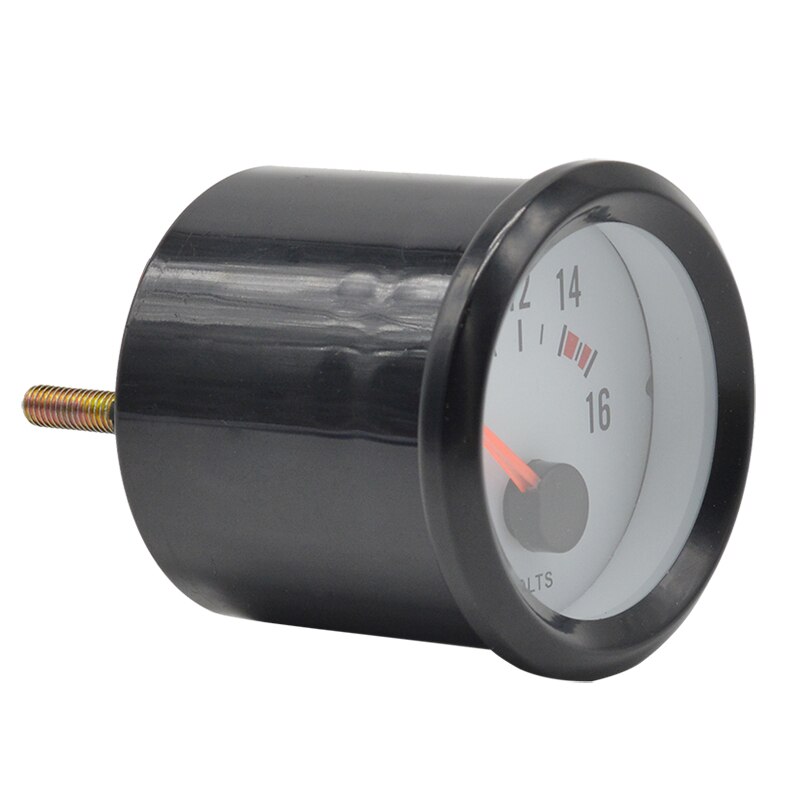Ronde aarde 2 incn (52mm) 12 voltage auto motorfiets zwarte behuizing blauwe achtergrondverlichting lees 8-16v volt meter
