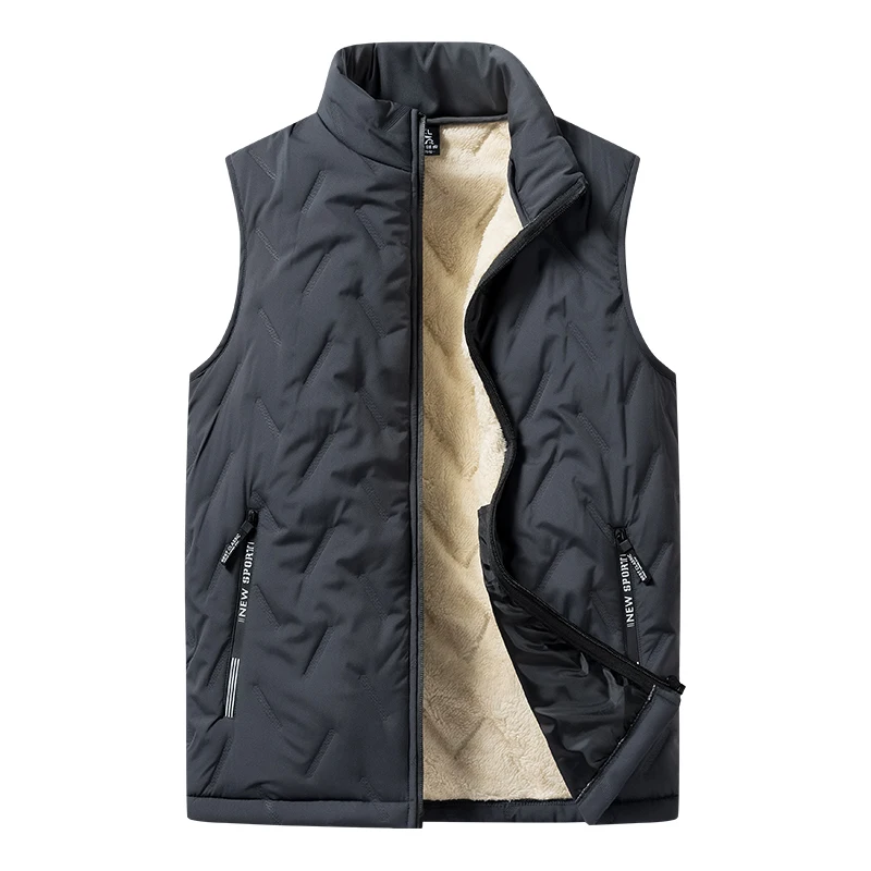 Heren Katoenen Vest Jas - Casual V-hals Mouwloos Vest - Herfst/Winter Warm Bovenkleding
