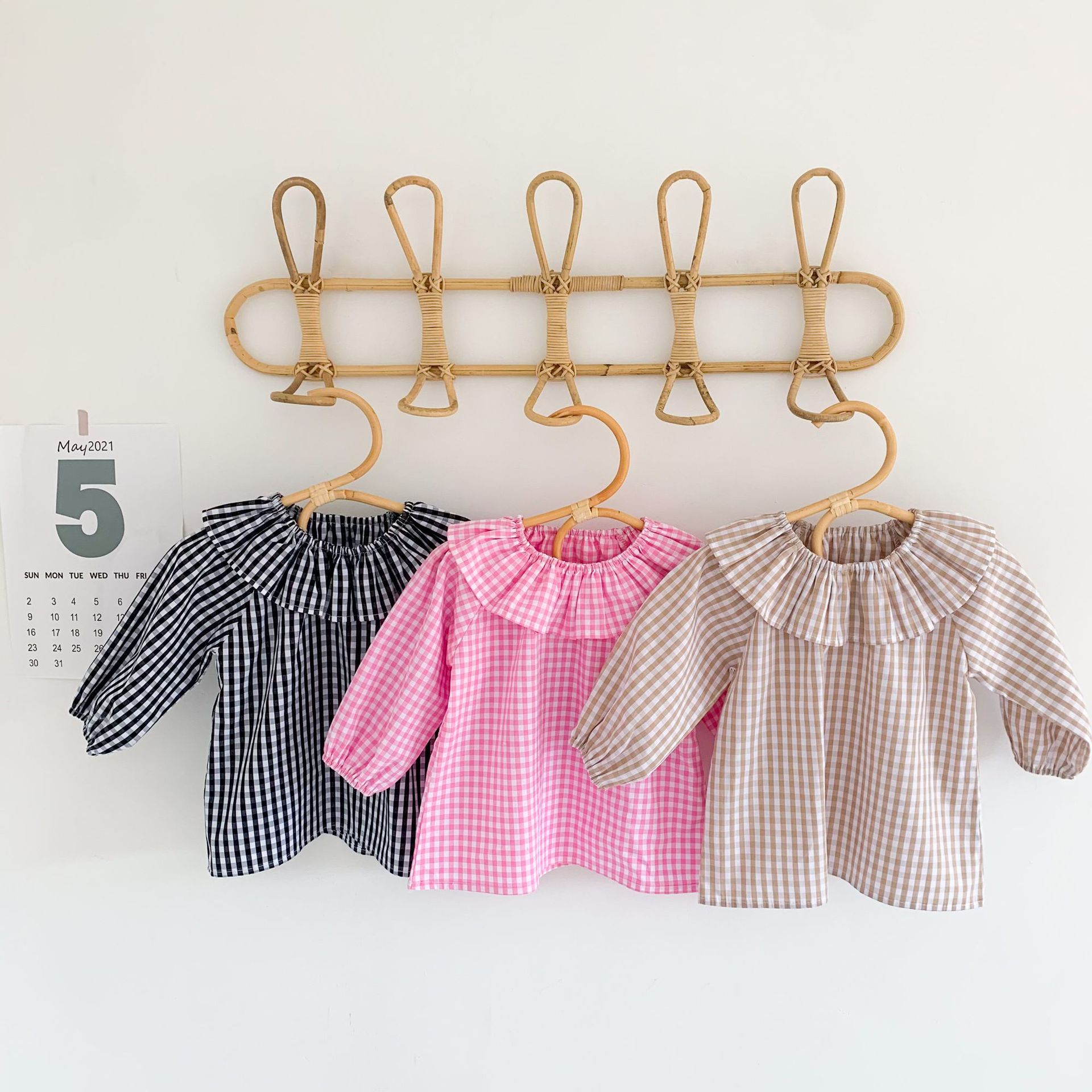 Ins Bébé T-shirts Printemps Automne Bébé Filles Plaid Dessus De Chemise Bébé Vêtements