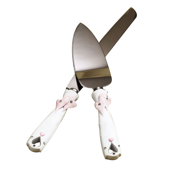 2pcs Stainless Steel cake decorating tools Cutter Server Set Wedding Birthday cake knife Handle Party Decoration Bread Scraper: DS3035
