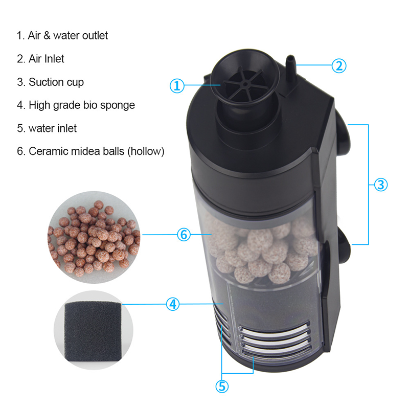 Accessoires voor aquariumfilters Accessoires voor beluchtingsfilters Aquariumfilter Aquariumfilter Waterzuivering Circulatiefilter