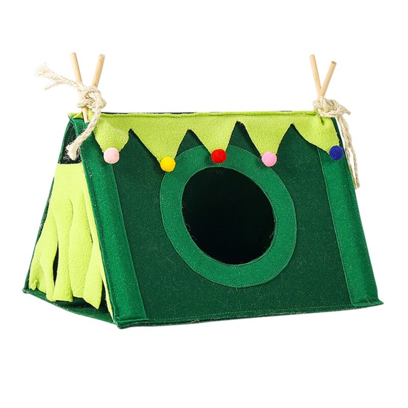 Tente en feutre pour animal domestique, nid de lapin, maison cachée, Cage à Hamster, grande Cage à cochon d&#39;inde, accessoires pour lit pour animal de compagnie Chinchilla: c / 37x25x21cm