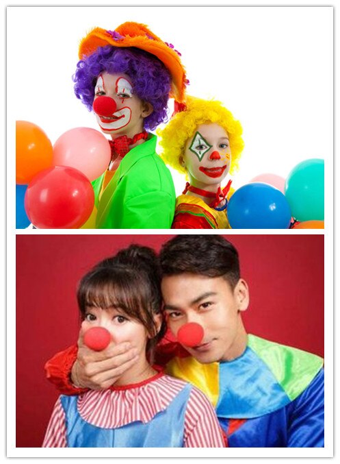 1 PCS 5cm Leuke Clown Neus Rode Spons Neus Sponge Ball Red Clown Magic Neus voor Halloween Party Decoratie accessoire