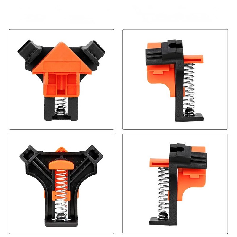 Clips de fijación de ángulo recto para carpintería, abrazadera de esquina para marco de imagen, herramienta de mano para carpintería, accesorio de bricolaje, 4 Uds.
