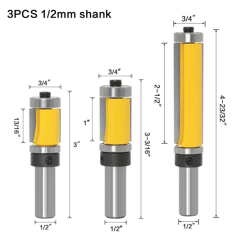 1-3 Stuks Lange Routing Cutter Tungsten Template F... – Vicedeal