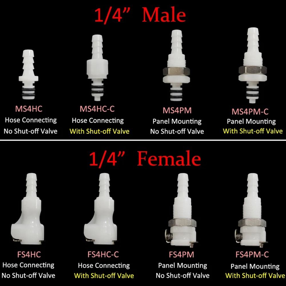 1 Stück Trenn anschluss Kupplung Schlauch verbindung Rohr verbinder Schnell kupplung S-Serie 3/16 1/4 Schlauch Widerhaken ventil