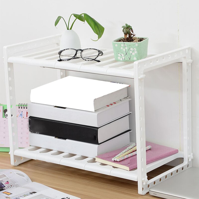 1PC Adjustable Kitchen Storage Rack Metal Cupboard Storage Shelf Non-Skid Spice Rack Under Sink Shelf Kitchenware Organizer