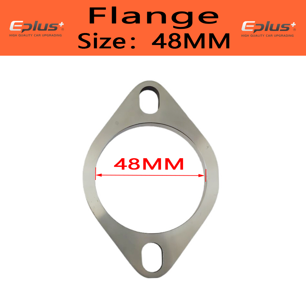 Eplus voiture moto tuyau d'échappement silencieux bride Joint universel 2 trous 304 acier inoxydable 51MM 63MM 76MM: Gris foncé