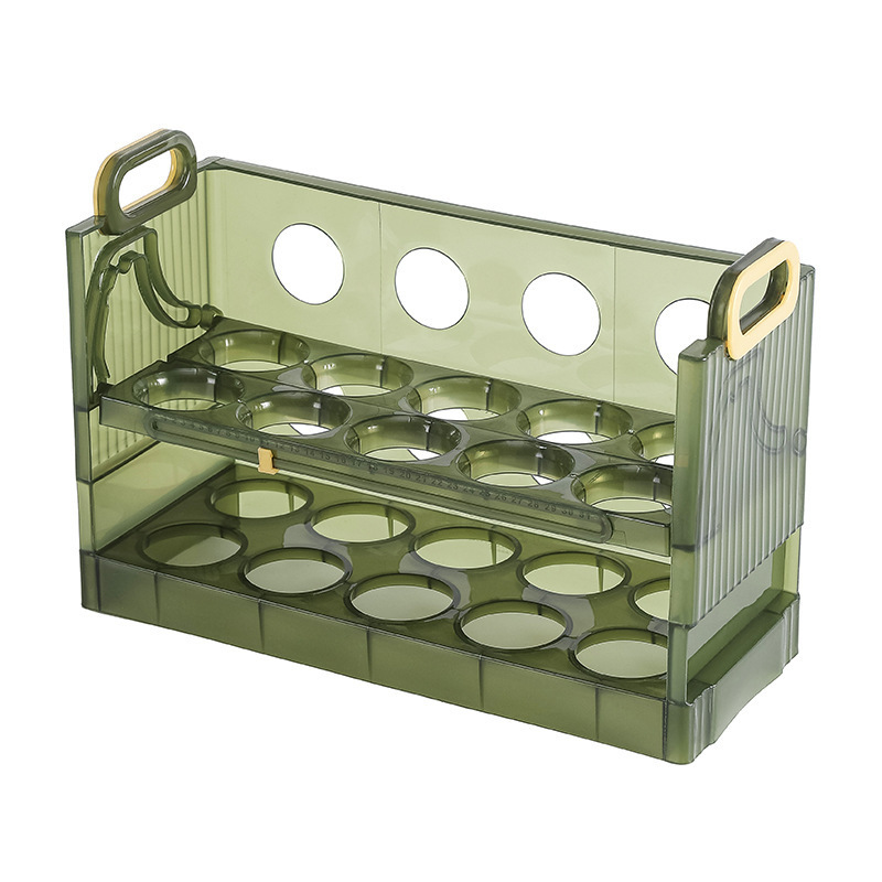 30 Roosters Ei Opbergdoos Koelkast Omkeerbare Kartonnen Huis Keuken Lade Multi-Layer Rack Organizer Timing Houder Container Bak: Bordeaux