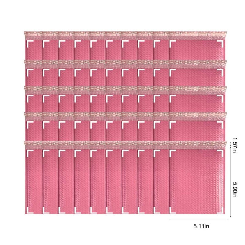 50pcs Pink Bubble Mailers Pink Poly Bubble Mailer Self Seal Padded Envelopes Bags for Magazine Book Lined Mailer Self Seal: B 50PCS