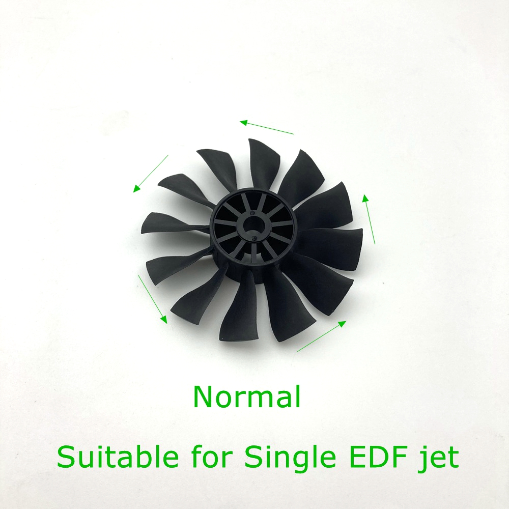 Wentylator kanałowy EDF 50 mm z 12 łopatkami normalnymi i odwracalnymi, odpowiedni robić samolotów RC bliźniak 50 mm EDF RC strumień samolot ja262 T50: BIAŁY