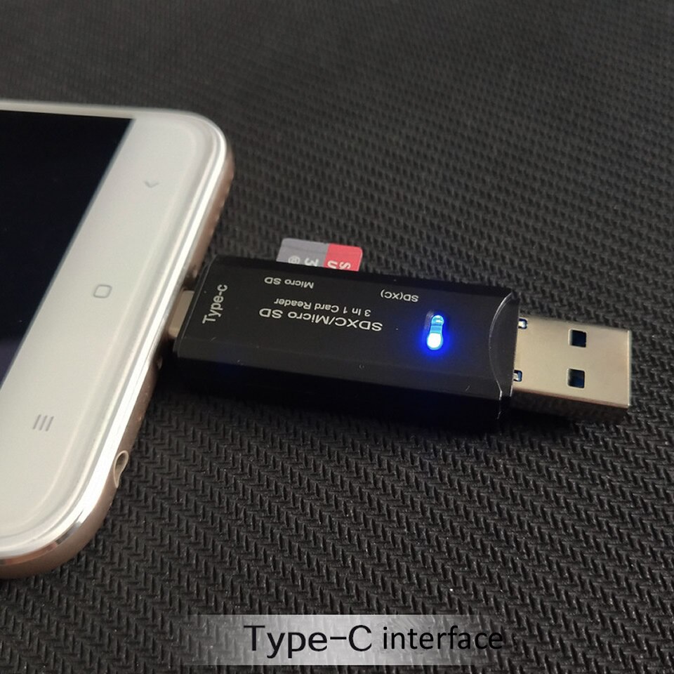 Usb 3.0 hub sd-kaartlezer micro usb type c-kaartlezer lector sd-geheugenkaartlezer voor micro sd tf usb type c otg-kaartlezers