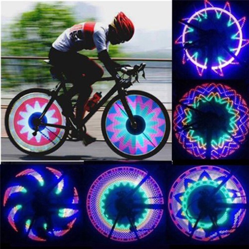 Fiets 30-Patroon Fietsen Fiets Lamp 16 Led Spoke Wiel Verlichting Fiets Apparatuur 1Pcs Cool Fiets Accessoires Fiets lichten