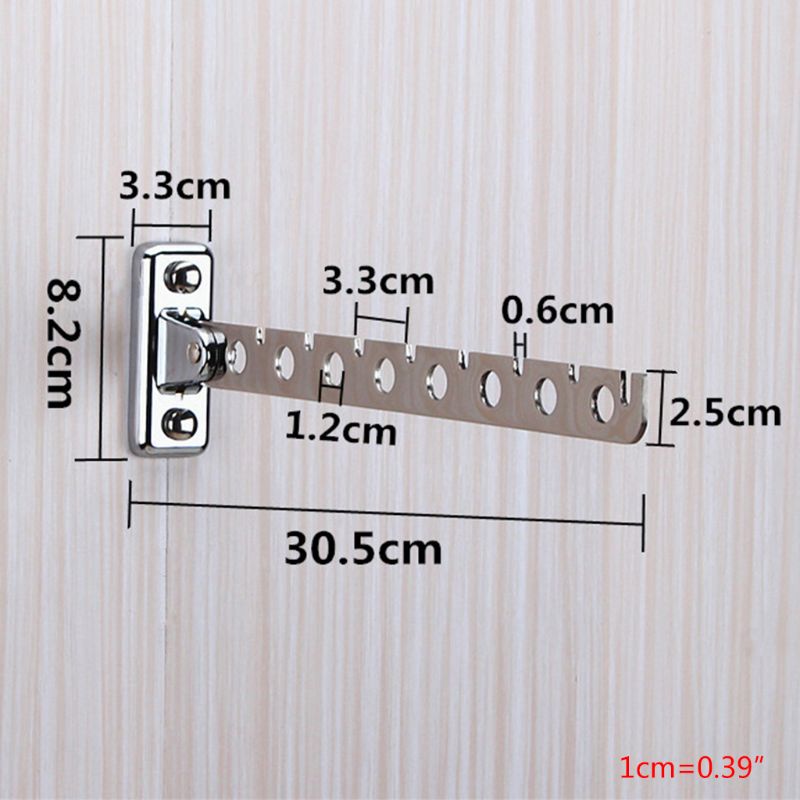 Stainless Steel Folding Wall Mount Hanger Retractable Clothes Drying Rack M68E