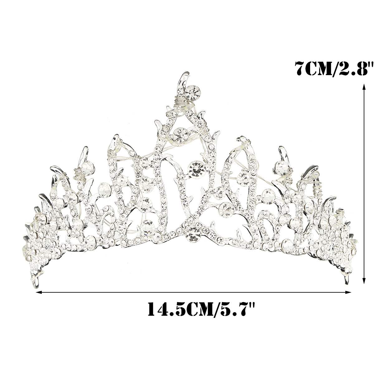 Självlysande diadem kronor för brud blå/vit ljus led krona för kvinnor fest bröllop headpiece hårprydnader kristall tiara