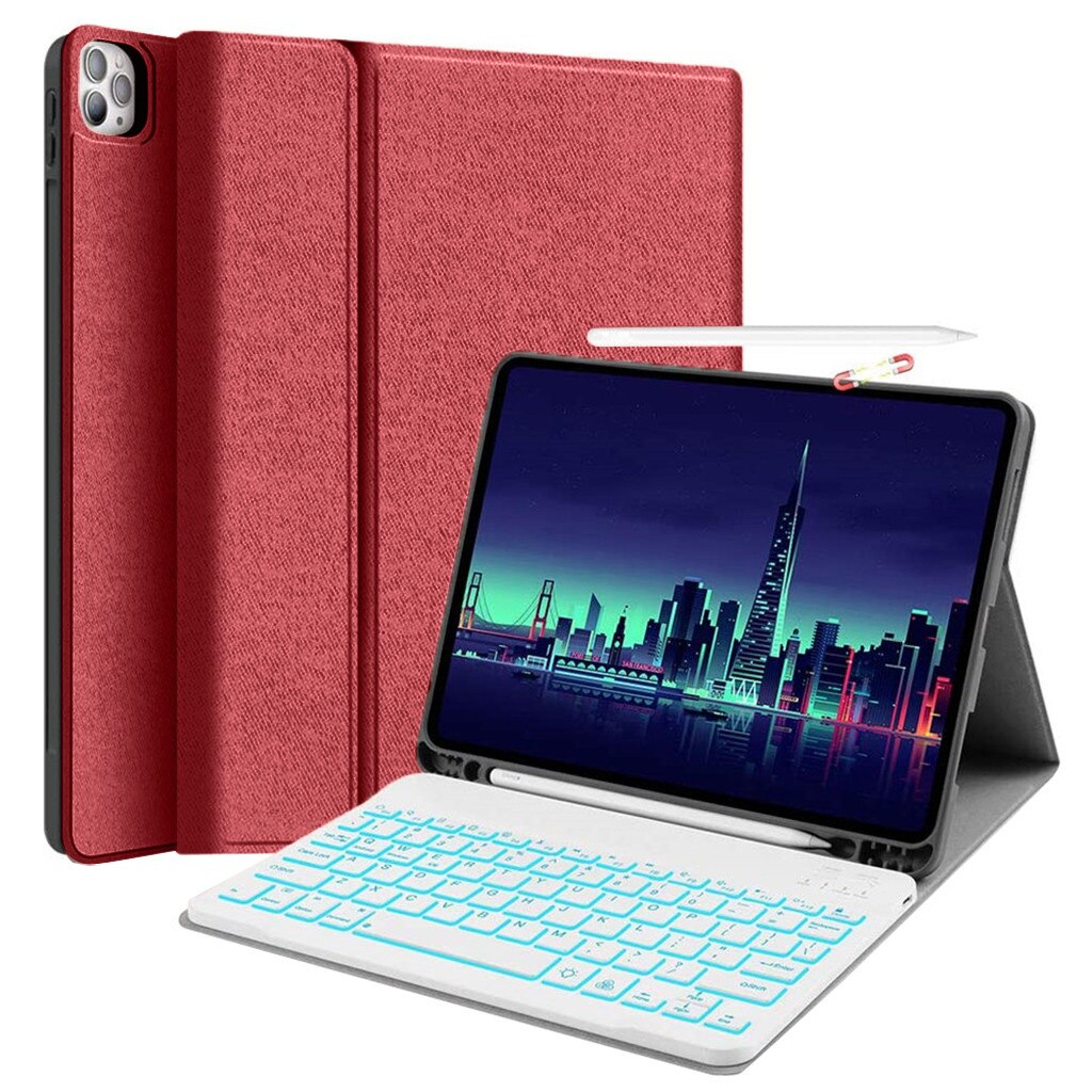 For iPad Pro 11in Backlit Bluetooth Keyboard Case Cover with Pencil Holder ipad case чехол 아이패드 케이스 아이패드 파우치 funda ipad كيب