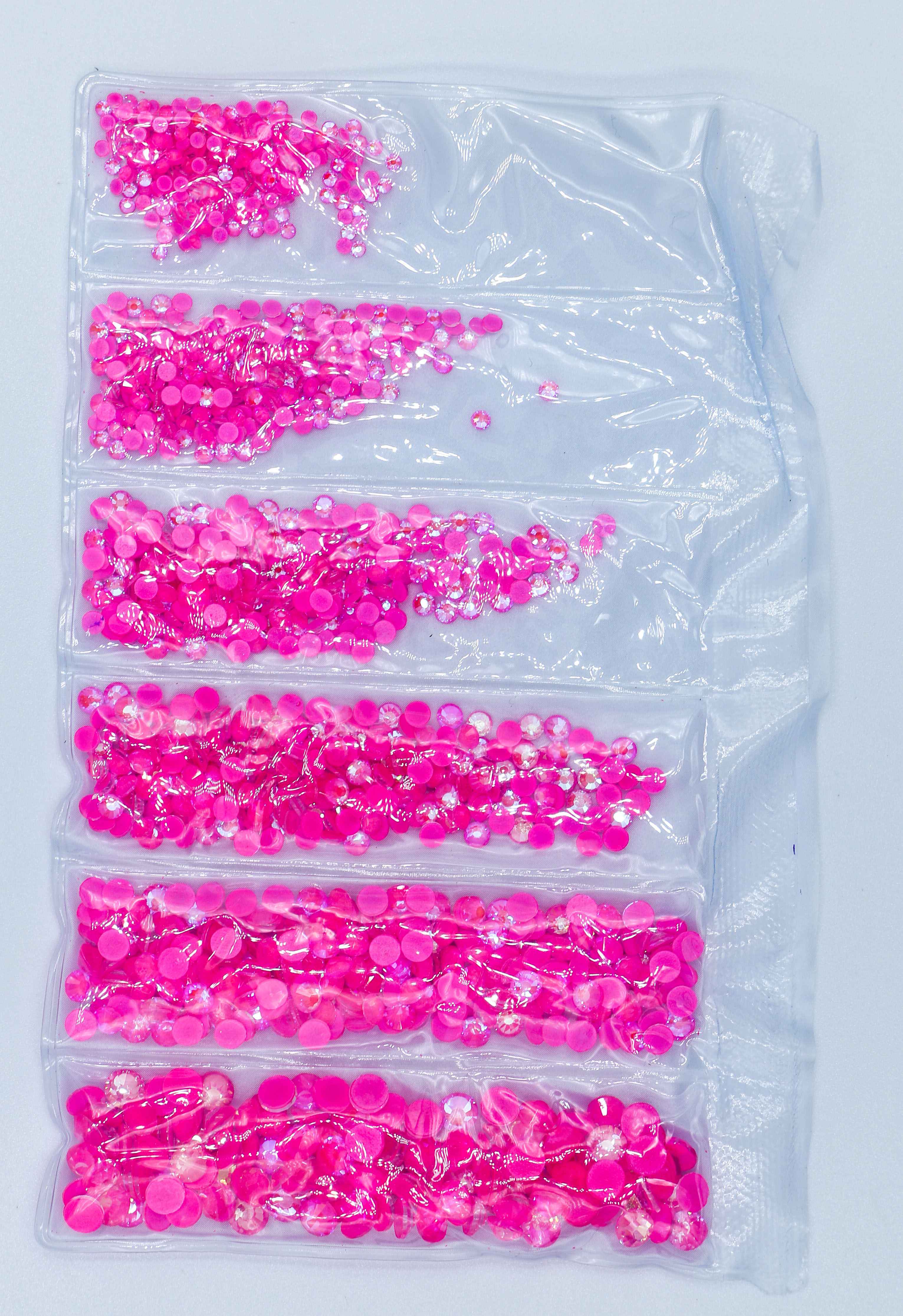 Mezcla luminosa fluorescente SS6-SS20, diamantes de imitación de neón sin fijación por calor, decoraciones eléctricas noctilucentes para decoración de uñas