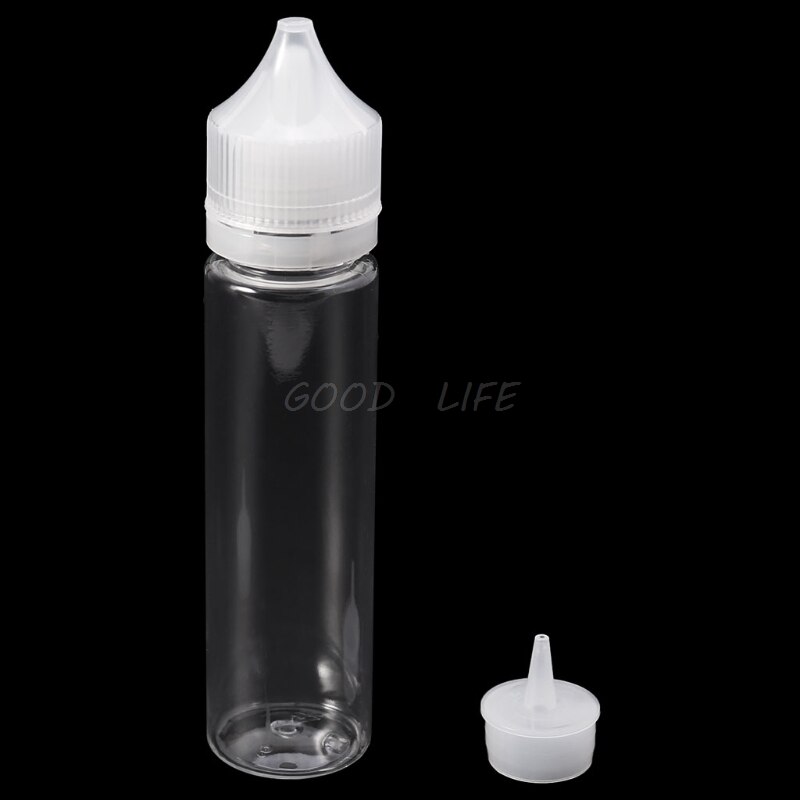 10ml-120ml pet plastic lege druppelaar vloeistof oog helder water fles lange punt dop: 60ml