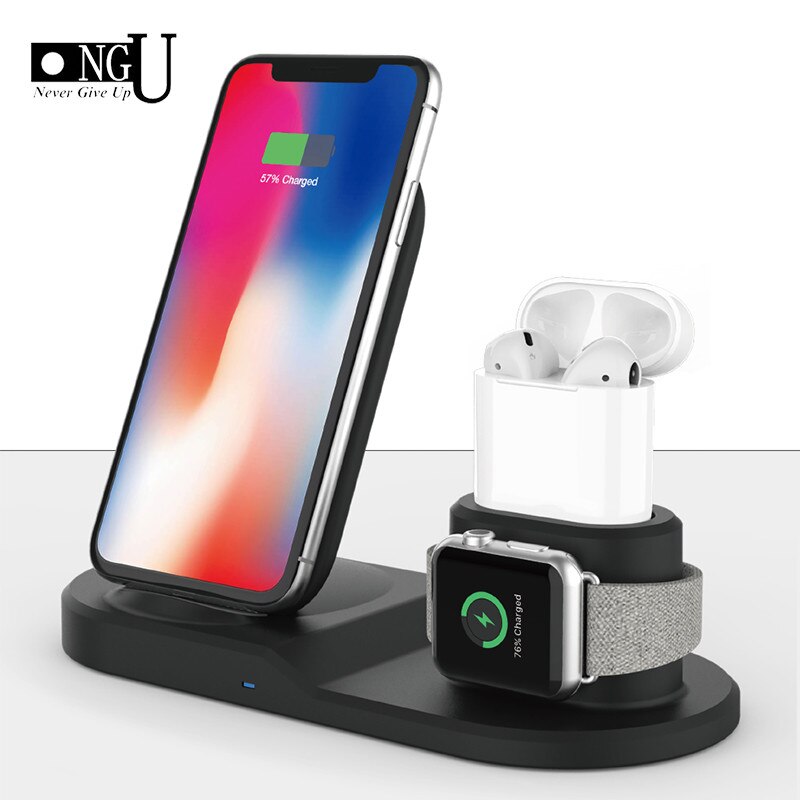 3 in- in-1 schnelllade-dockingstation für iphone xr/xs max 8 apple watch und 2 3 -4 airpods.