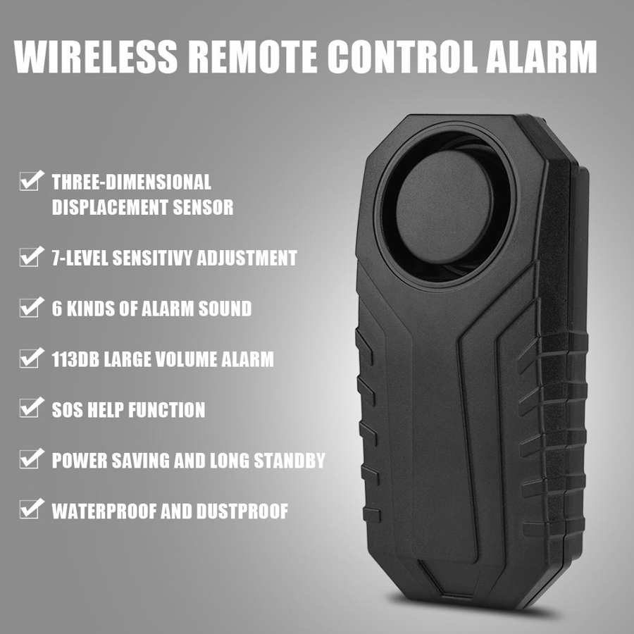 Wireless Remote Control Alarm Bicycle Alarm Safety Lock Motorbike Vehicle Burglar Alarm Siren