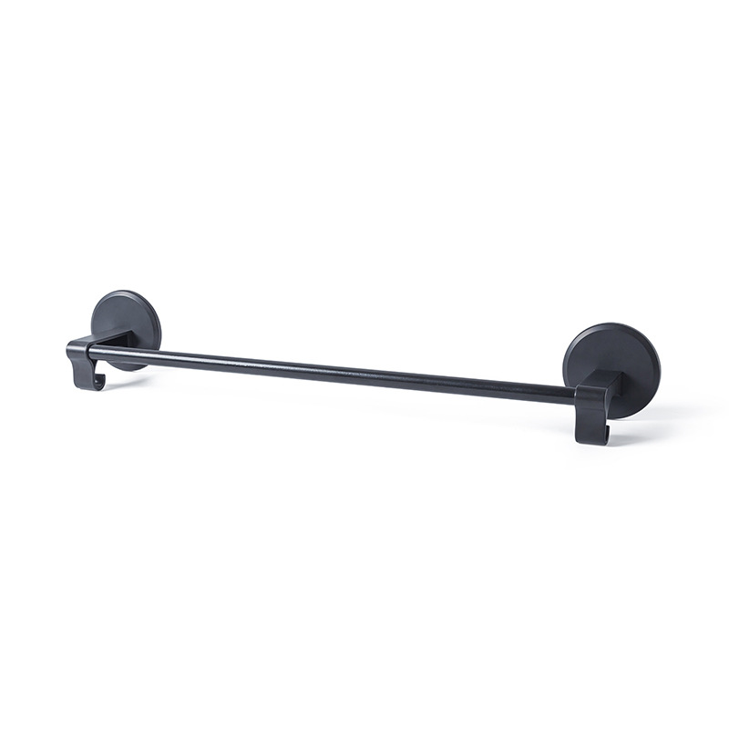 Toallero nórdico, toallero montado en la pared, toallero, barra única, pasta fuerte, estante para toallas con gancho, toallero de baño, colgador de 4 colores: Black