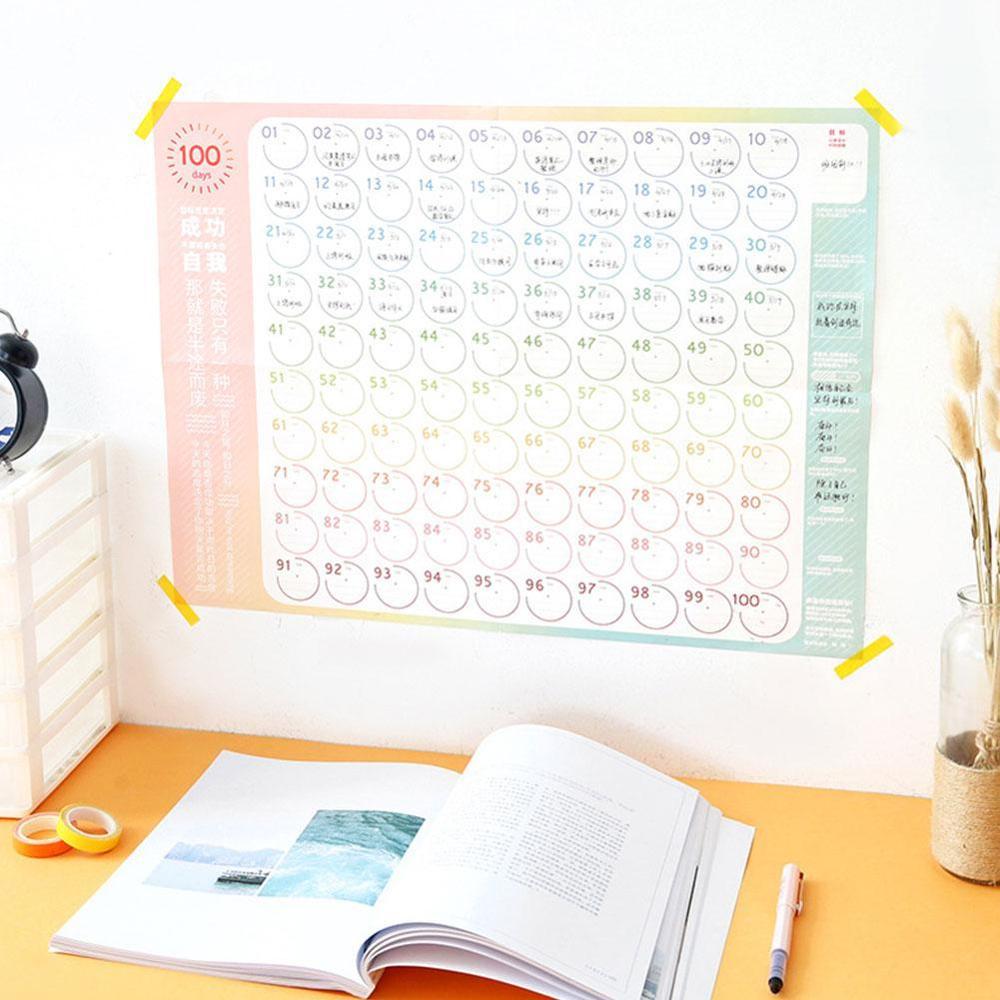 100 Days Countdown Calendar Learning Schedule Periodic Planner Project Svelte Examination countdown kawaii