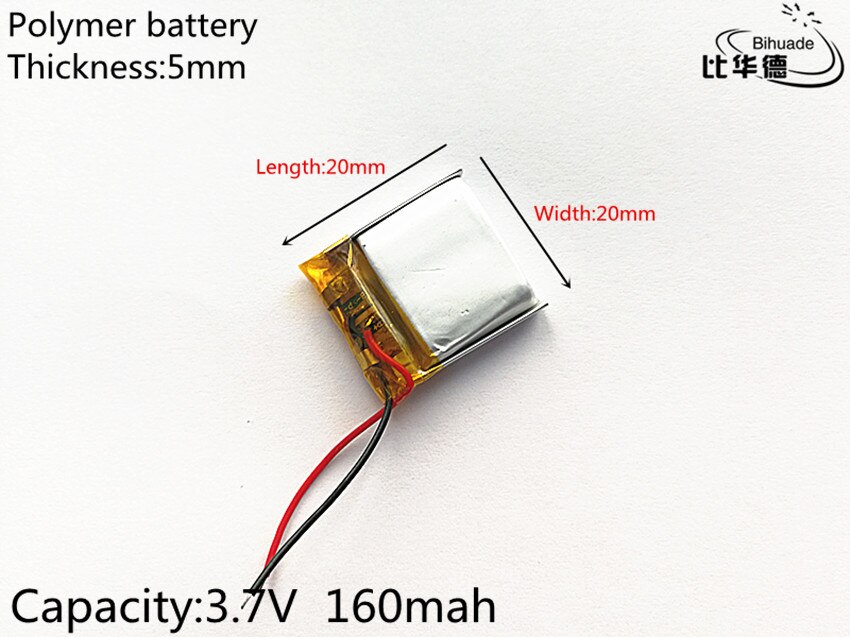 Liter energy battery 3.7V lithium polymer battery 502020 052020 160MAH MP3 MP4 MP5 Bluetooth toys