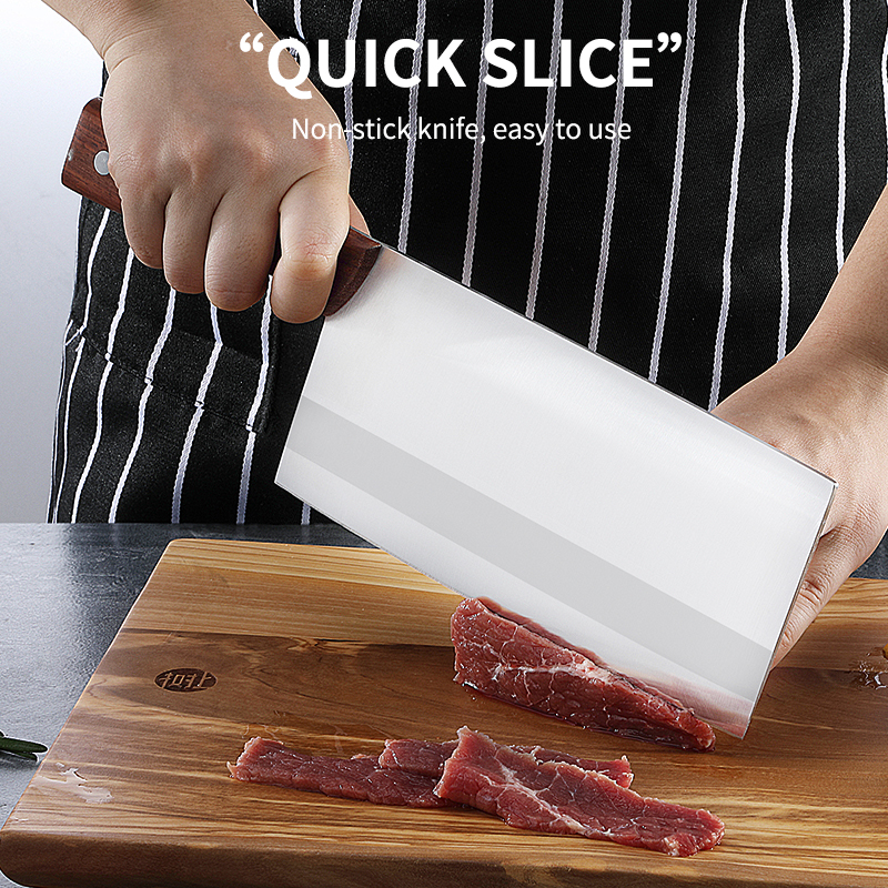 Chinese Cleaver Handgemaakte Chopper Chef 5cr15 Roestvrijstalen Mes Professionele Keukenmessen Vlees Vege Slicer Hakmes