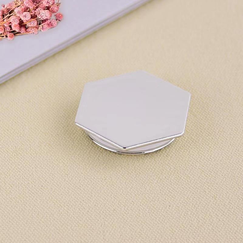 1pz esagono Placca materiale del telefono mobile pieghevole stirata aria Borsa staffa anello di barretta Supporto Del Telefono Palloncino supporto: esagono argento