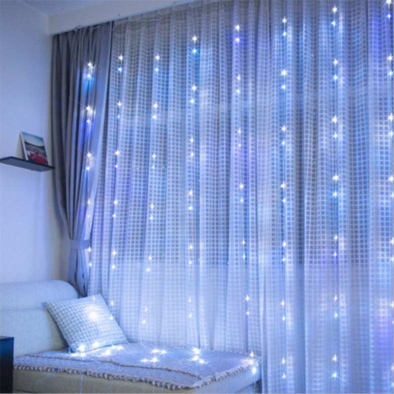 3x2/3x3/6x3M LED Waterfall Curtain Lights Icicle Led String Lights Meteor Shower Rain Fairy Garland Wedding Background Lights