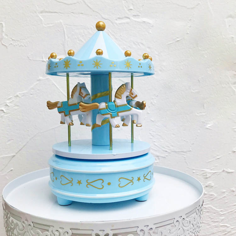 Carrousel boîte à musique décoration gâteau anniversaire | Carte de cuisson à brancher pour enfants
