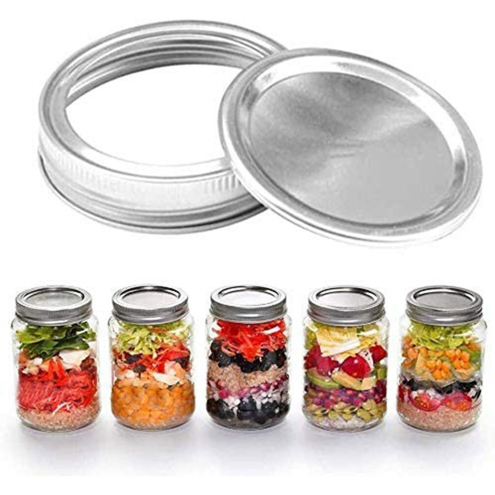 Mason Jar Lids Mason Bottle Caps Split Cover Tinplate Mason Jar Canning Lids Wide Mouth Canning Lids